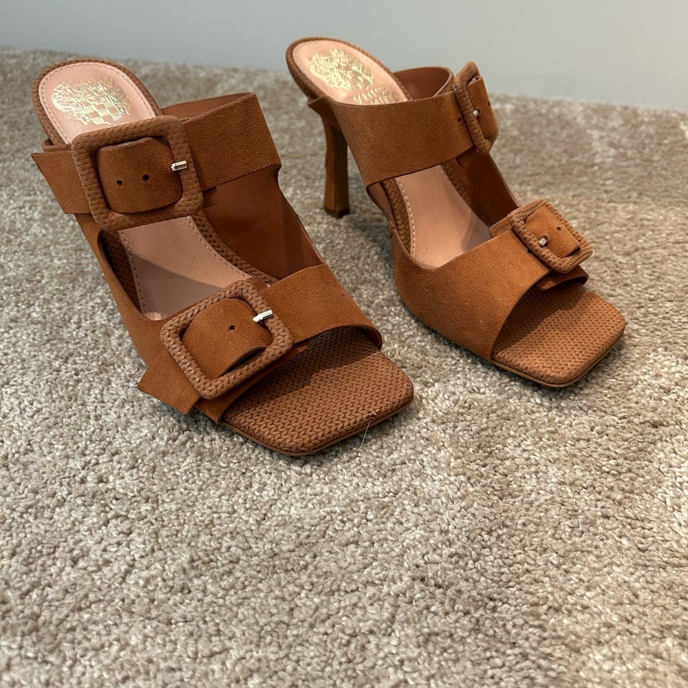 Vince Comuto Brown Suede Women's Heels size 6.5